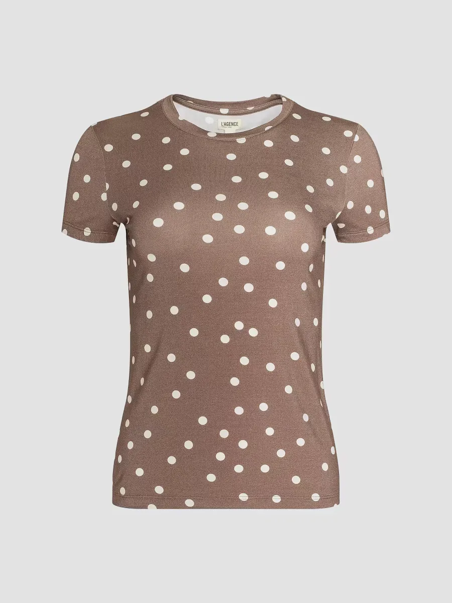Ressi Polka Dot T-Shirt by L'AGENCE