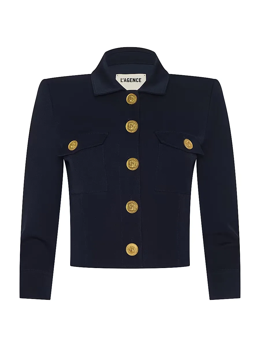 Kumi Twill Crop Jacket by L'AGENCE