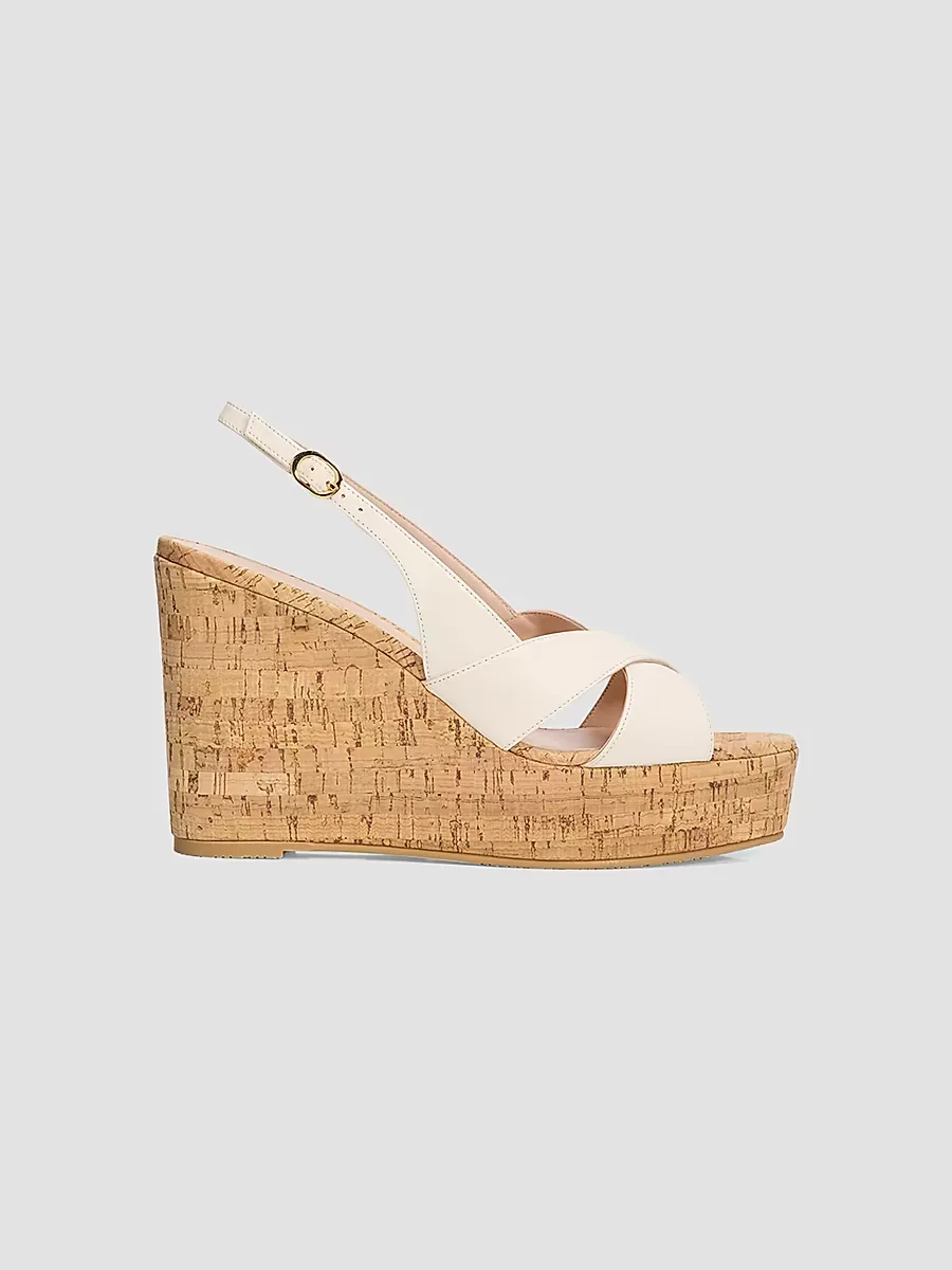 Dayna Leather Slingback Wedges by Stuart Weitzman