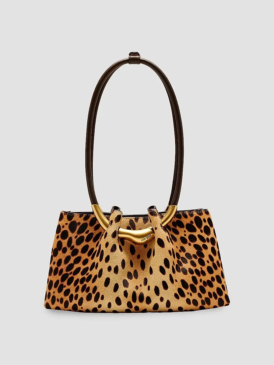 Asa Cheetah Print Hair-On-Hide Shoulder Bag by Cult Gaia