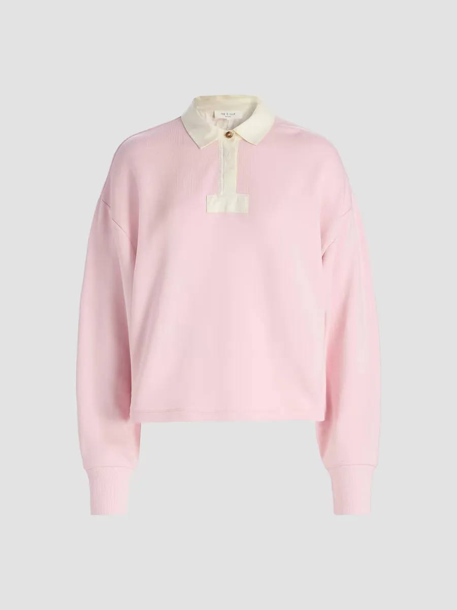 Vintage Terry Oversized Polo Sweatshirt by rag & bone