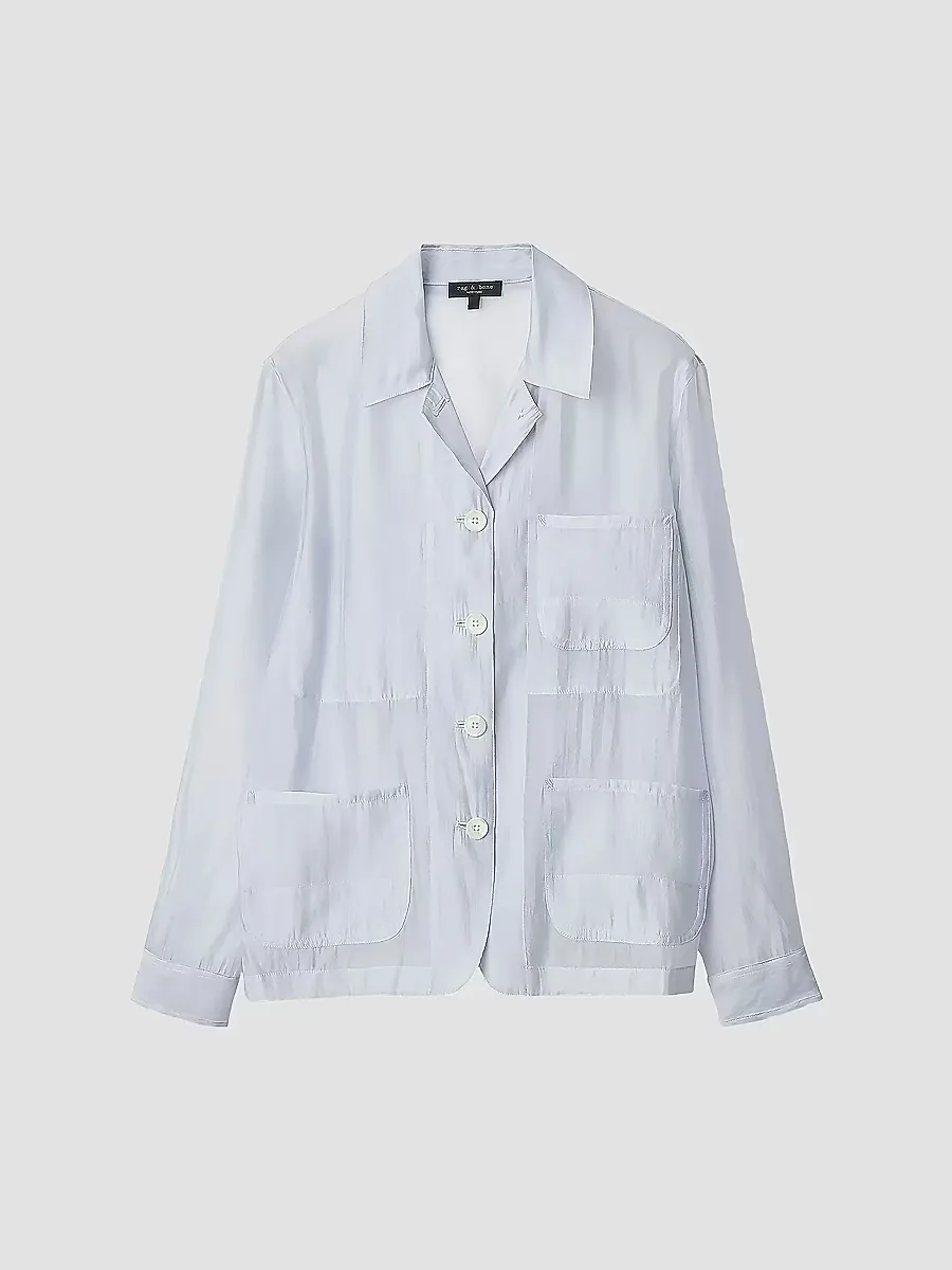 Jolene Organza Button-Front Jacket by rag & bone