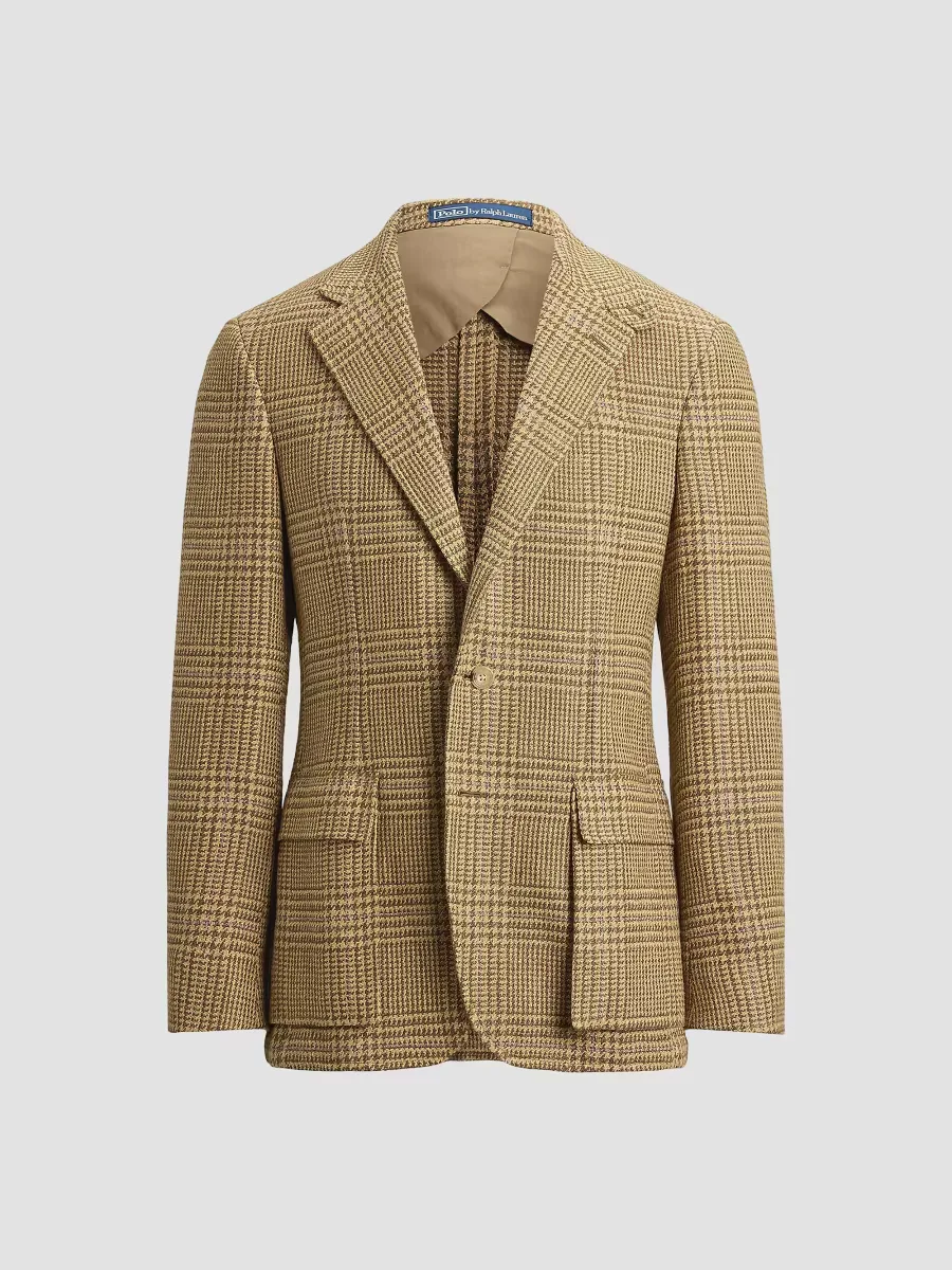 Glen Check Linen-Blend Blazer by Polo Ralph Lauren
