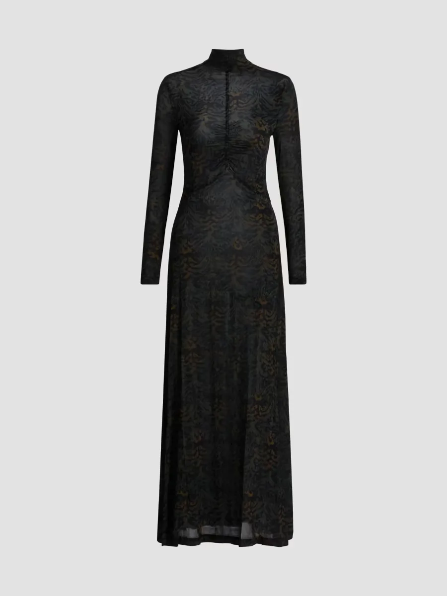 Koa Jersey Ruched-Front Turtleneck Dress by Ulla Johnson
