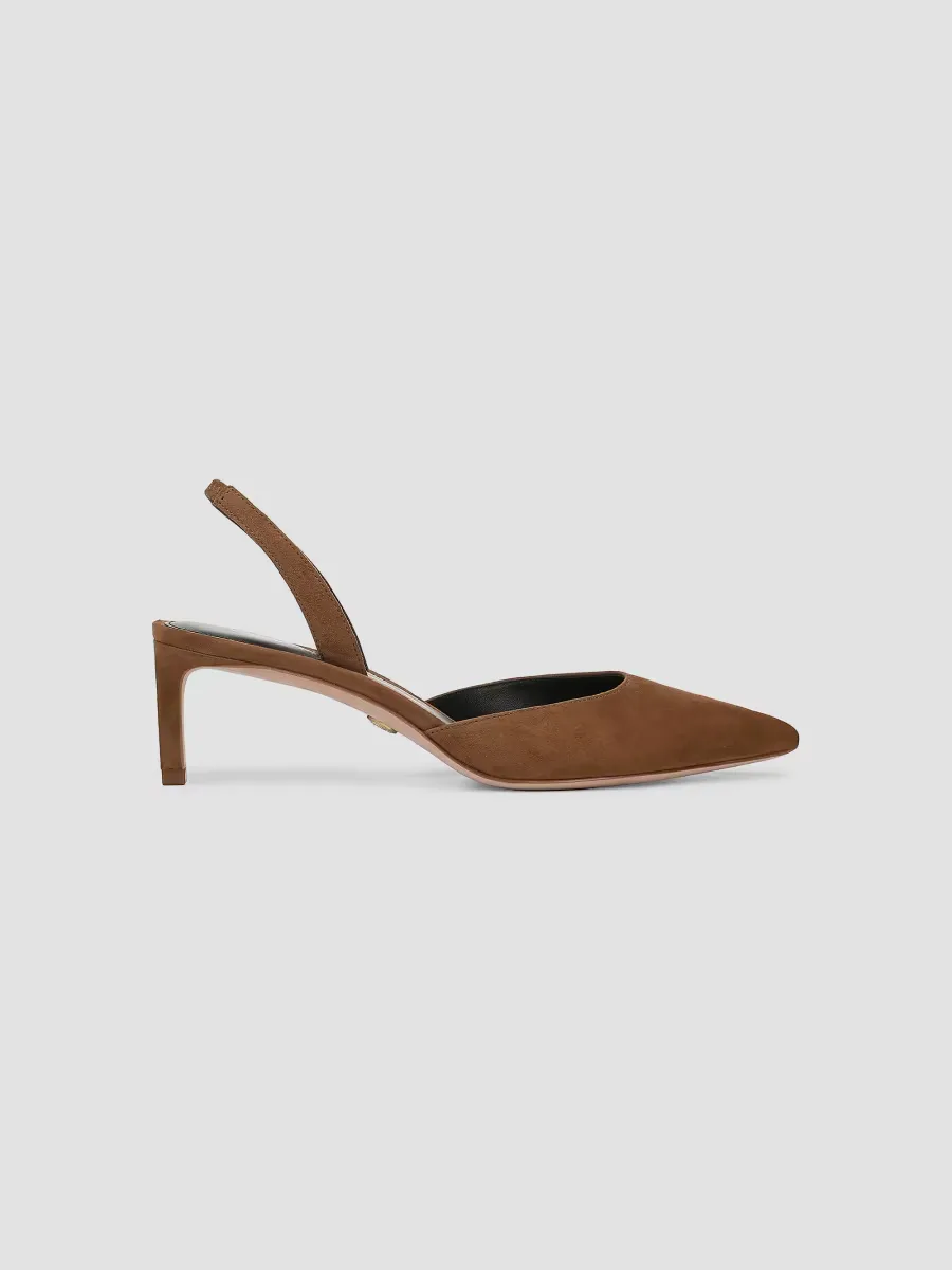 Caroline 50MM Suede Slingback Pumps