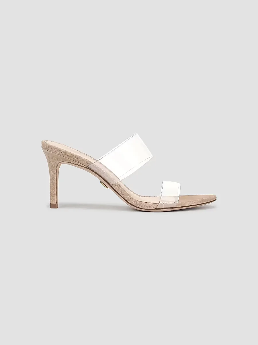 Asha 75MM Transparent Stiletto Sandals by Veronica Beard