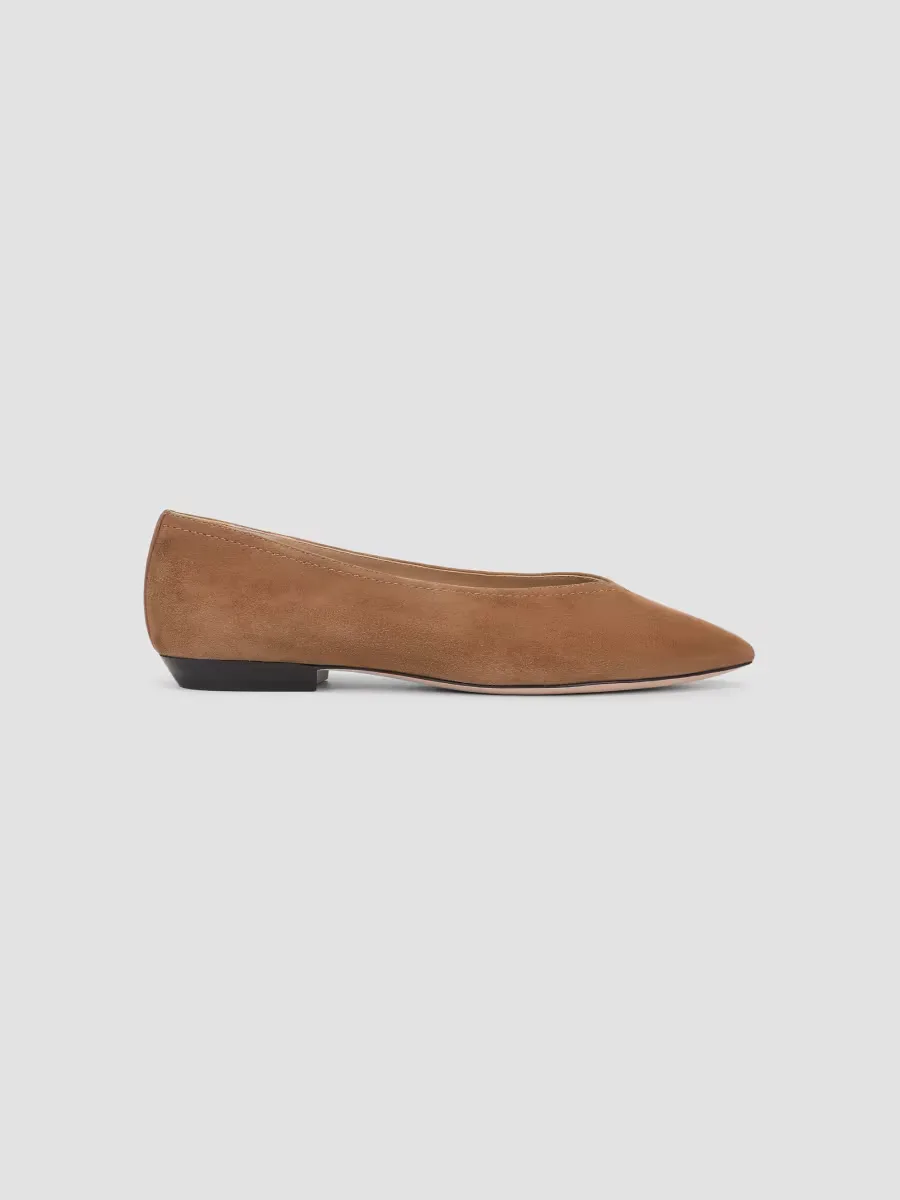 Bancroft Suede Ballerina Flats by Veronica Beard