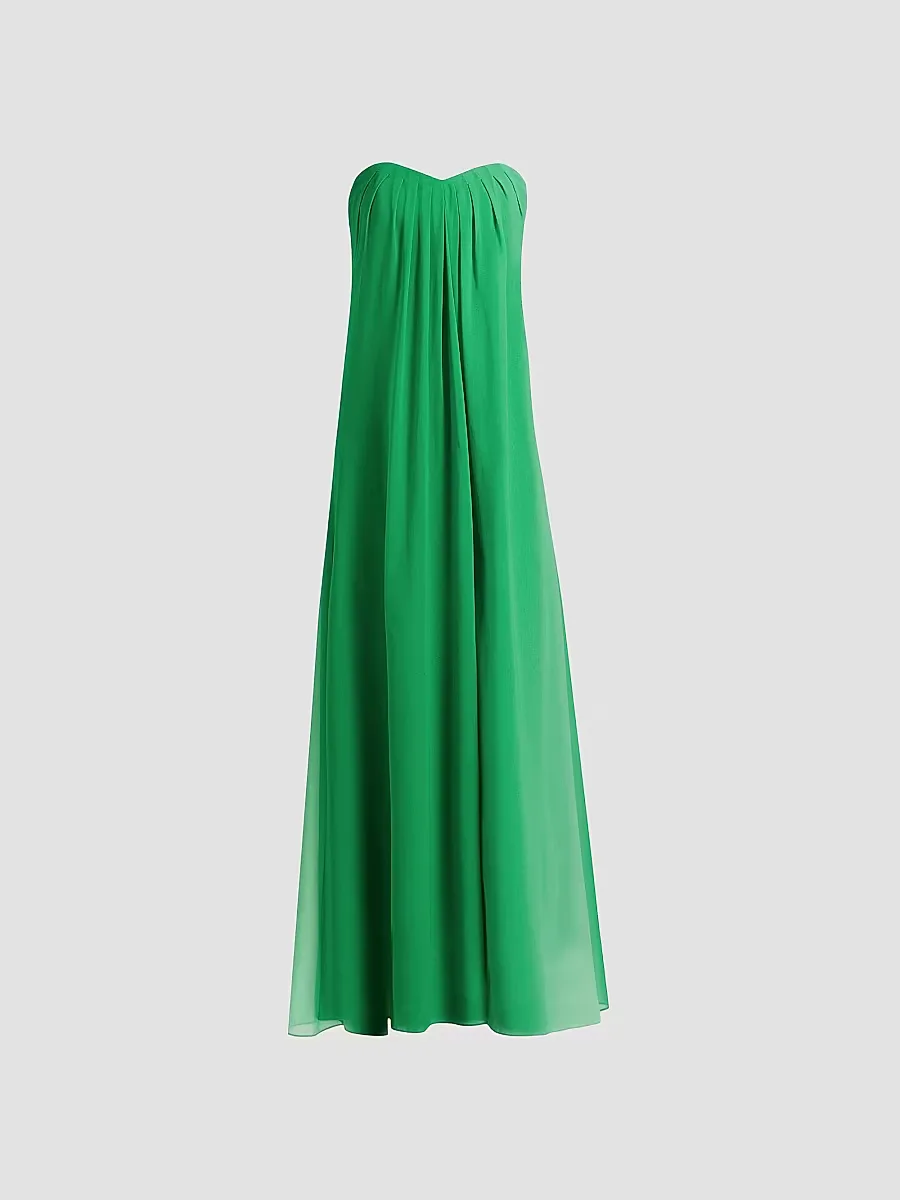 Sunset Stripe Strapless Maxi Dress by Milly