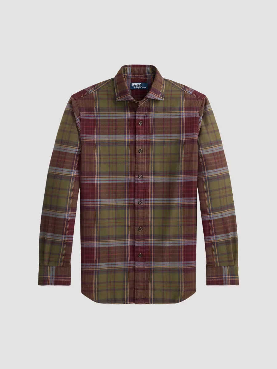Classic-Fit Plaid Flannel Shirt