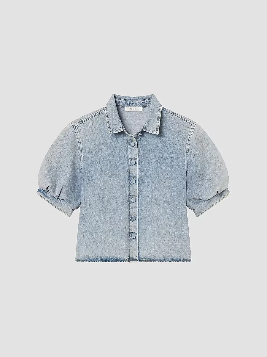 The Billow Sleeve Denim Shirt by FRAME