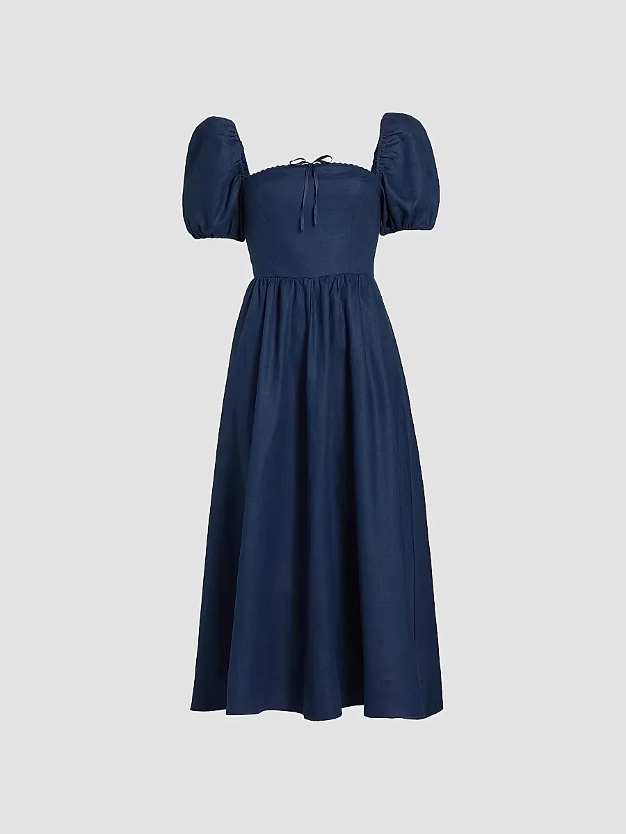 Marella Linen Midi-Dress