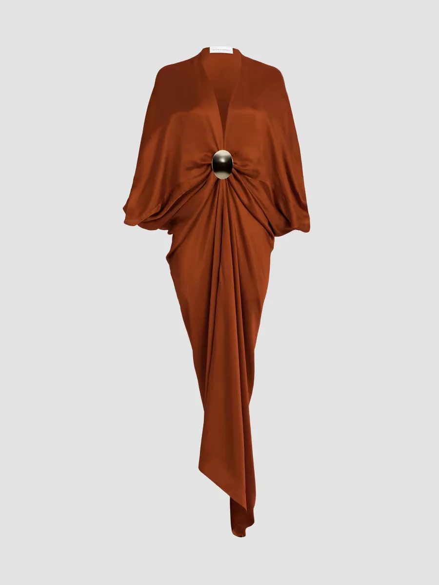 Fiore Satin Tunic Maxi Dress by Silvia Tcherassi