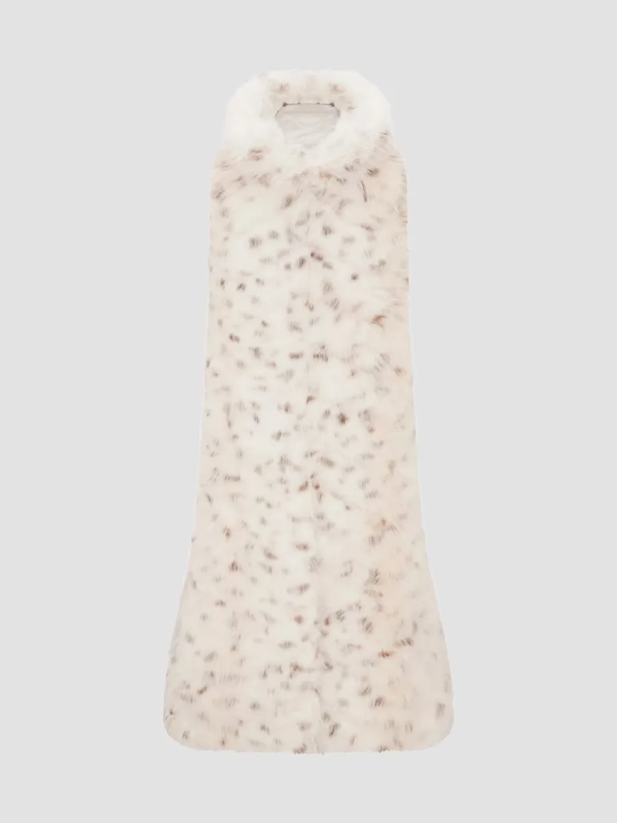 Faux Fur Lynx Hooded Vest by Lyla Grant