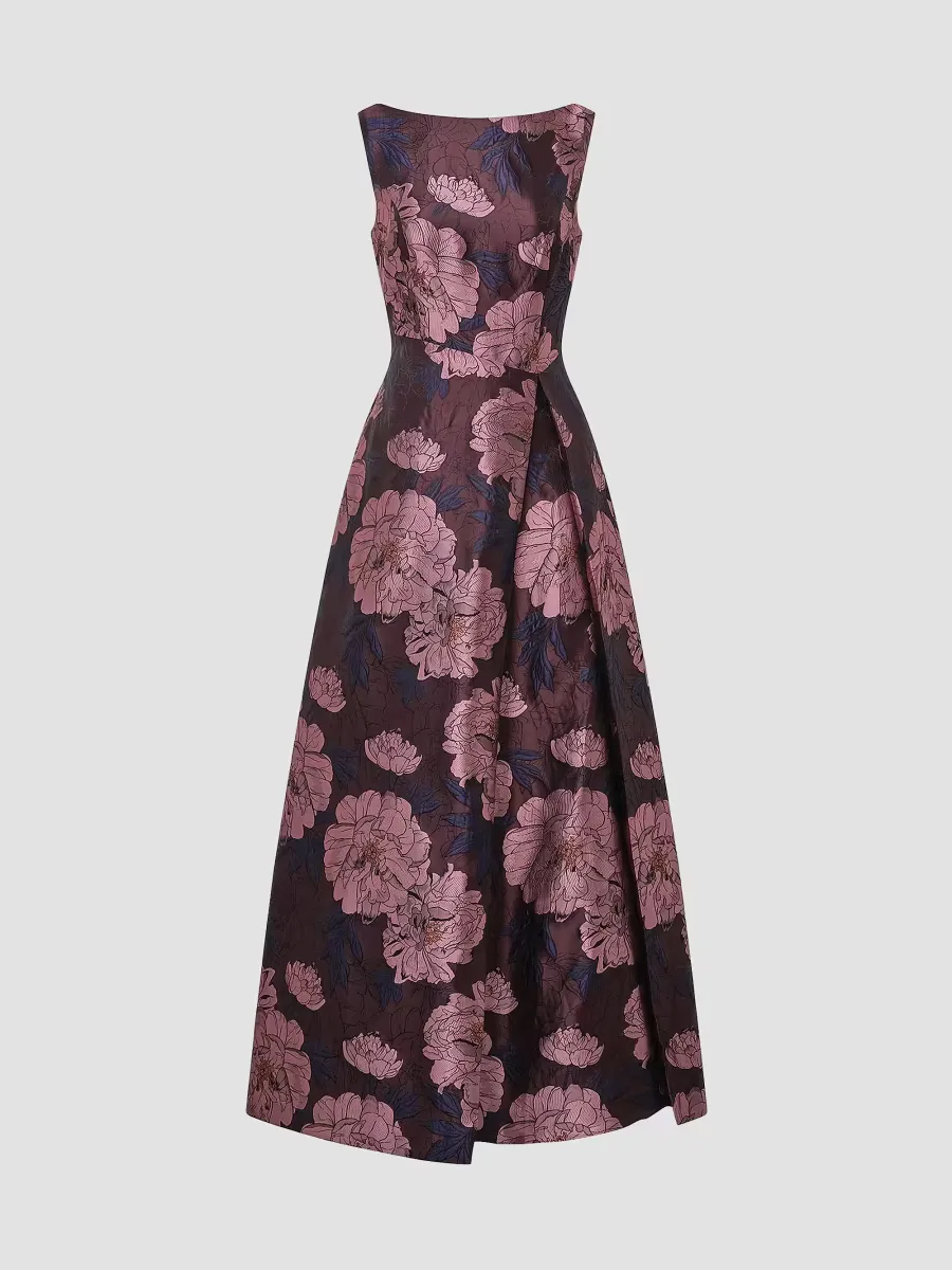 Caitlin Floral Jacquard Fit & Flare Gown by Kay Unger