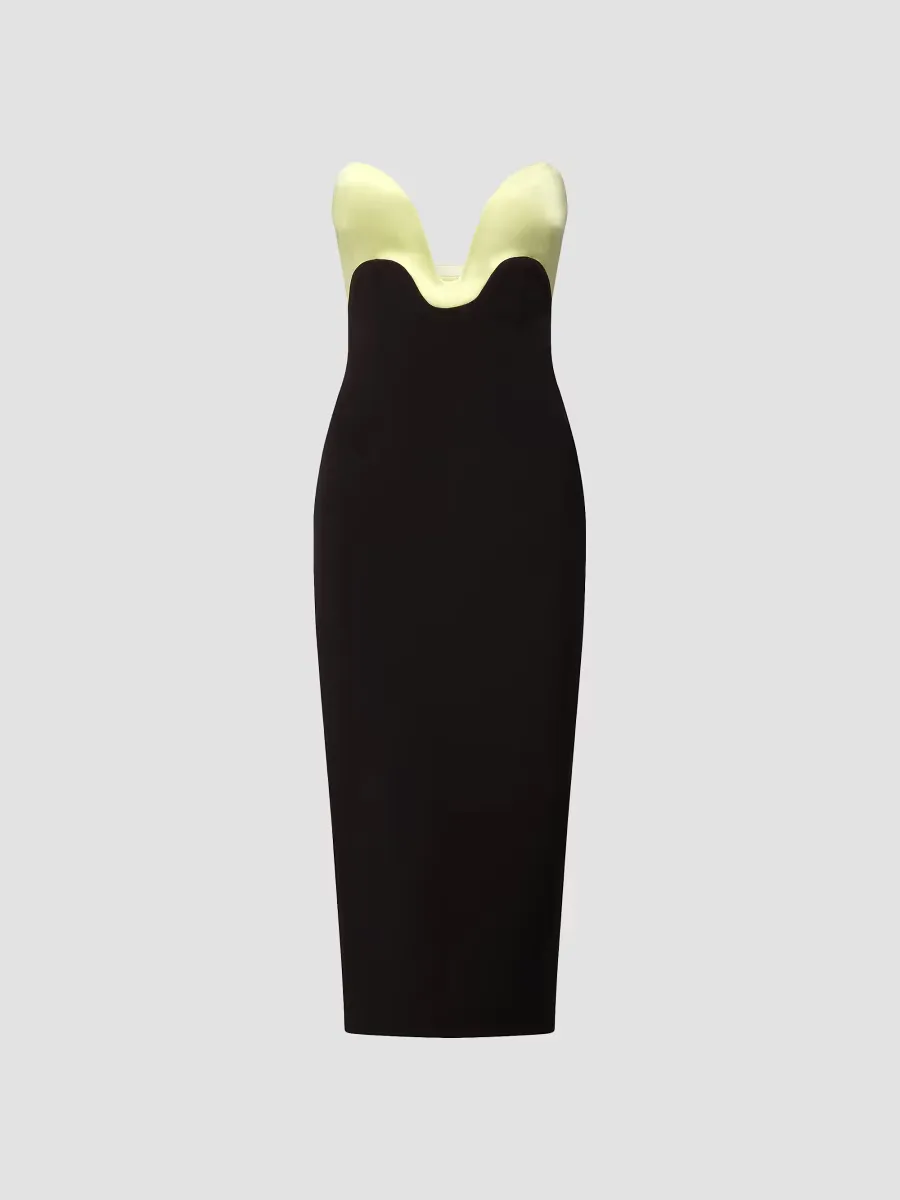 Bridgette Curved Strapless Midi-Dress by Et Ochs