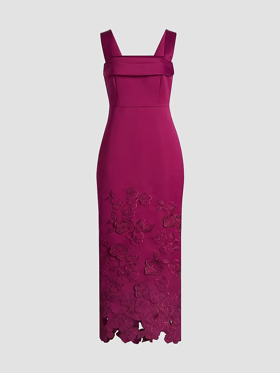 Billie Floral-Embroidered Dress