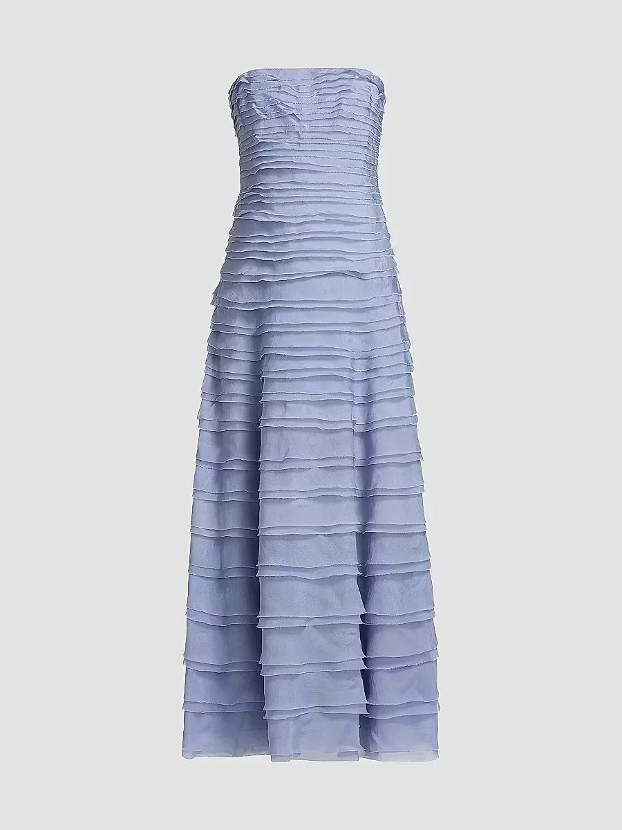 Pepper Strapless Layered Gown by Amur
