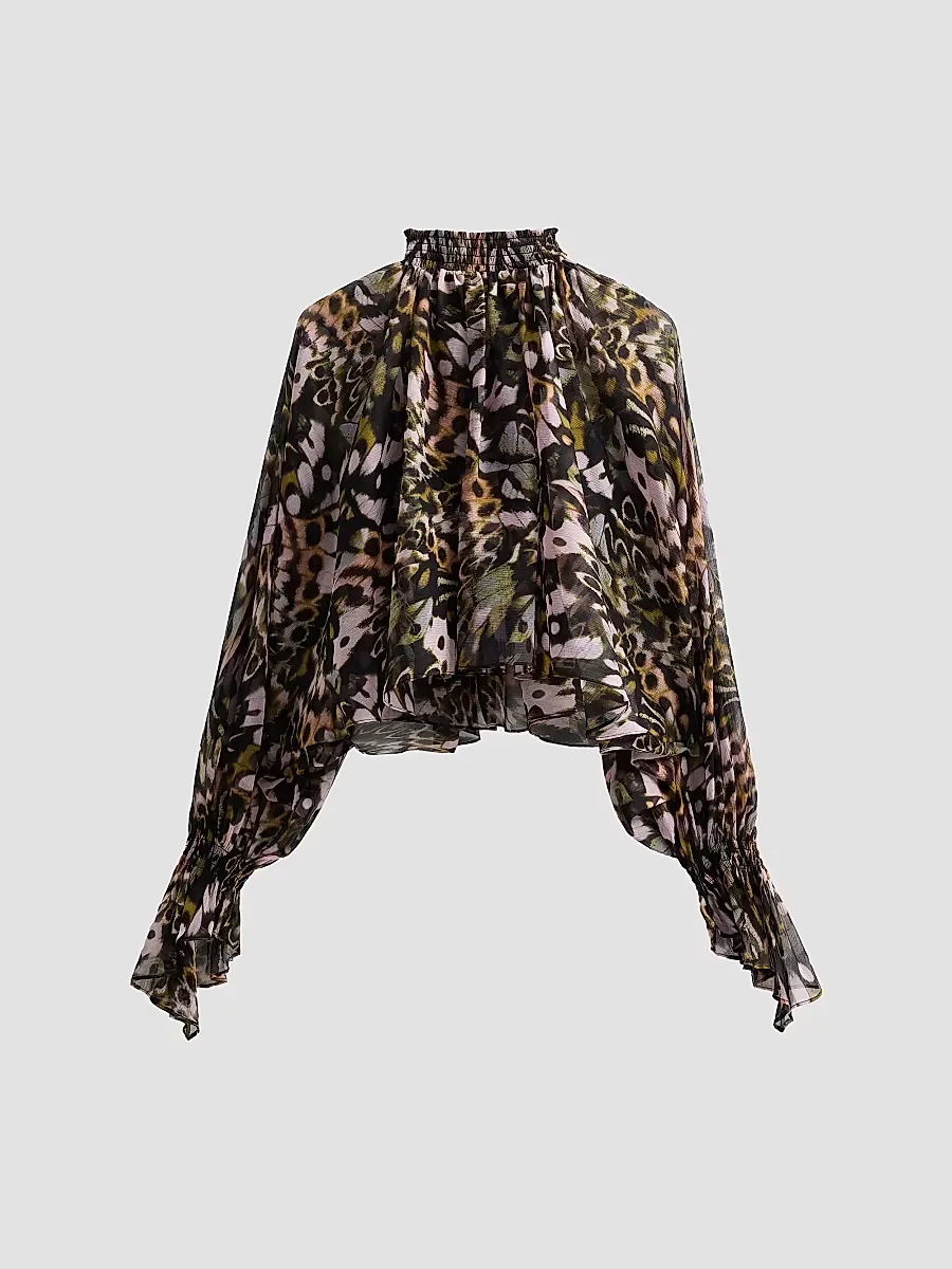 Kellen Printed Chiffon Top by Amur