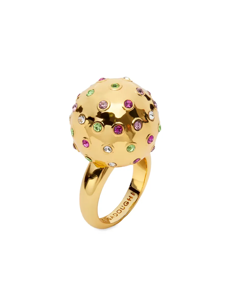 Dome 14K-Gold-Plated & Crystal Ring by Lele Sadoughi