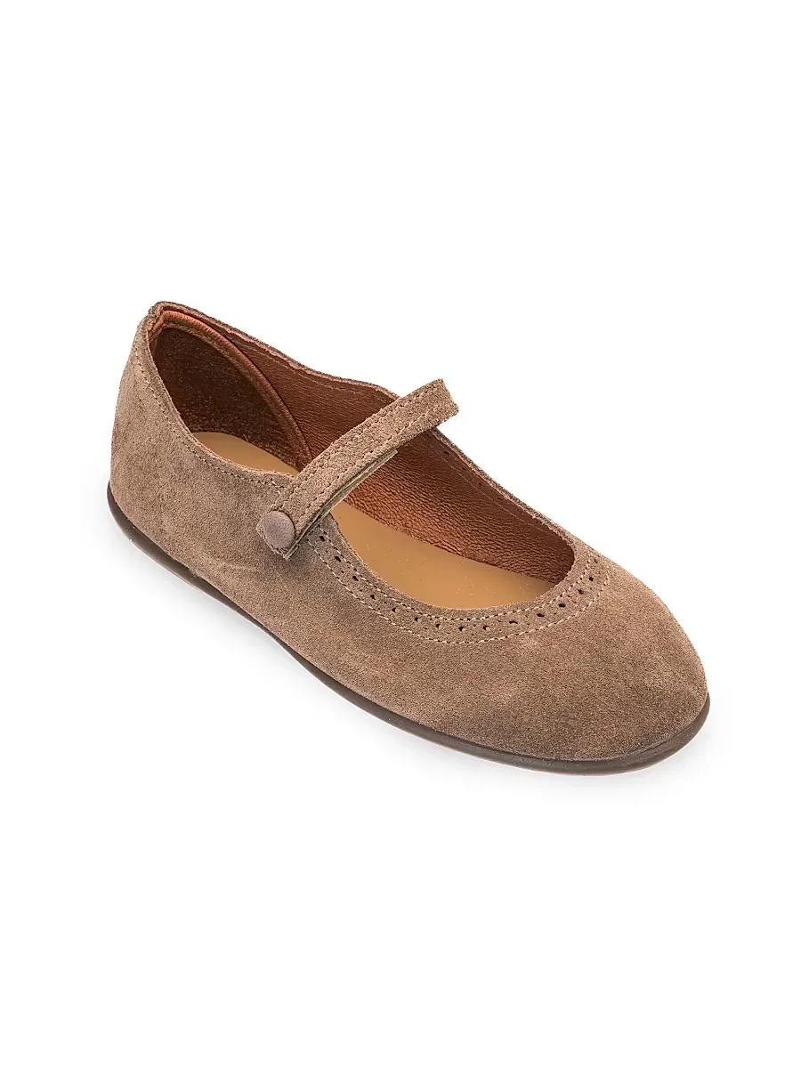 Suede Mary Jane Flats by Elephantito