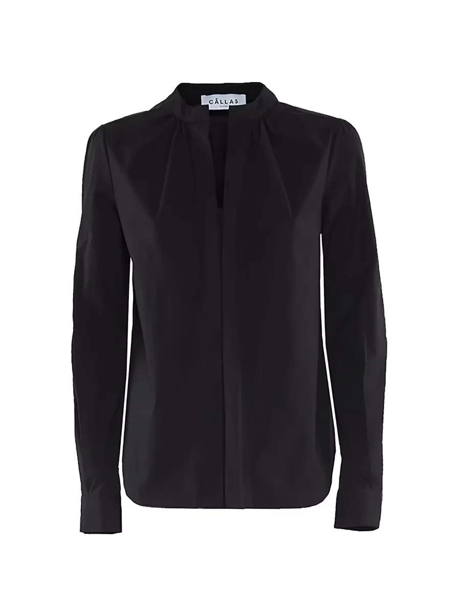 Olympia Long Sleeve Poplin Top by Callas Milano
