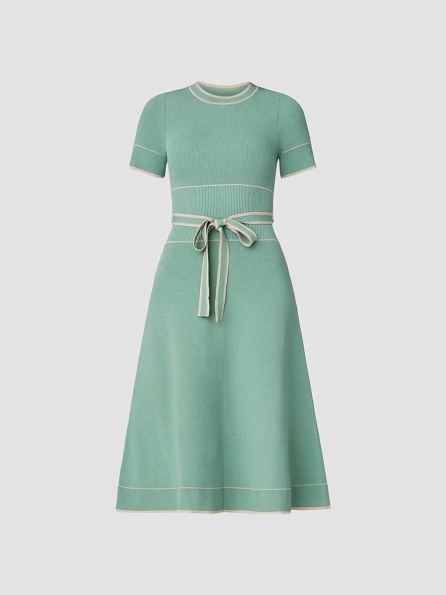 Addison Belted Knit Dress by Shoshanna