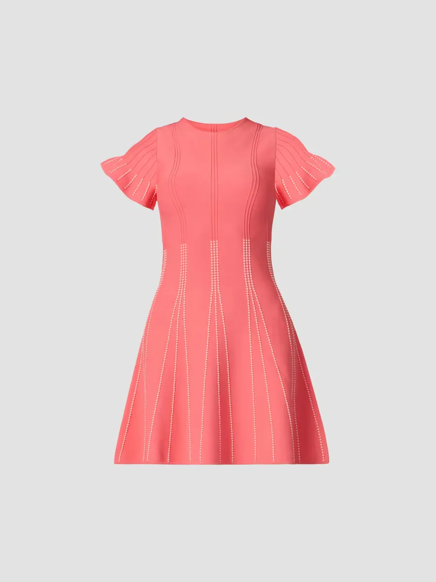 Maddy Rib-Knit A-Line Minidress by Shoshanna