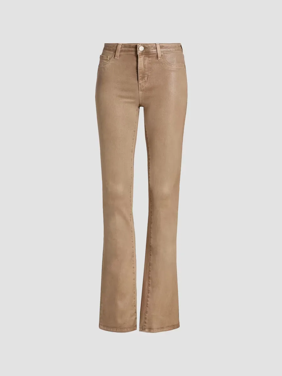 Selma Coated Baby Bootcut Jeans by L'AGENCE