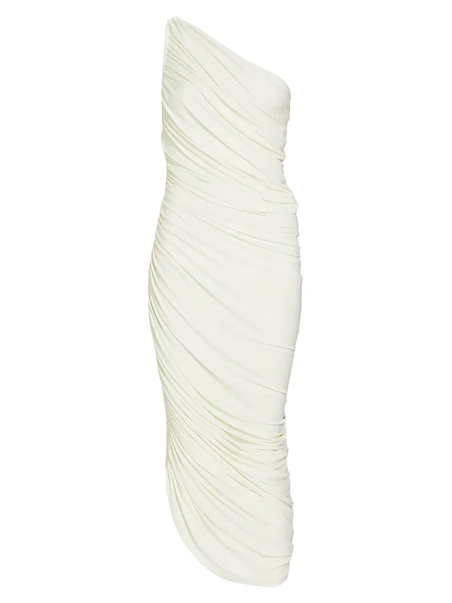 Diana Ruched One-Shoulder Gown by Norma Kamali