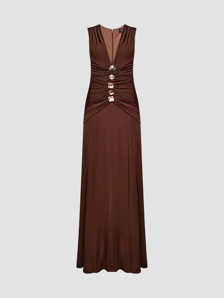 Moonlit Jersey Plunge Gown by PatBO