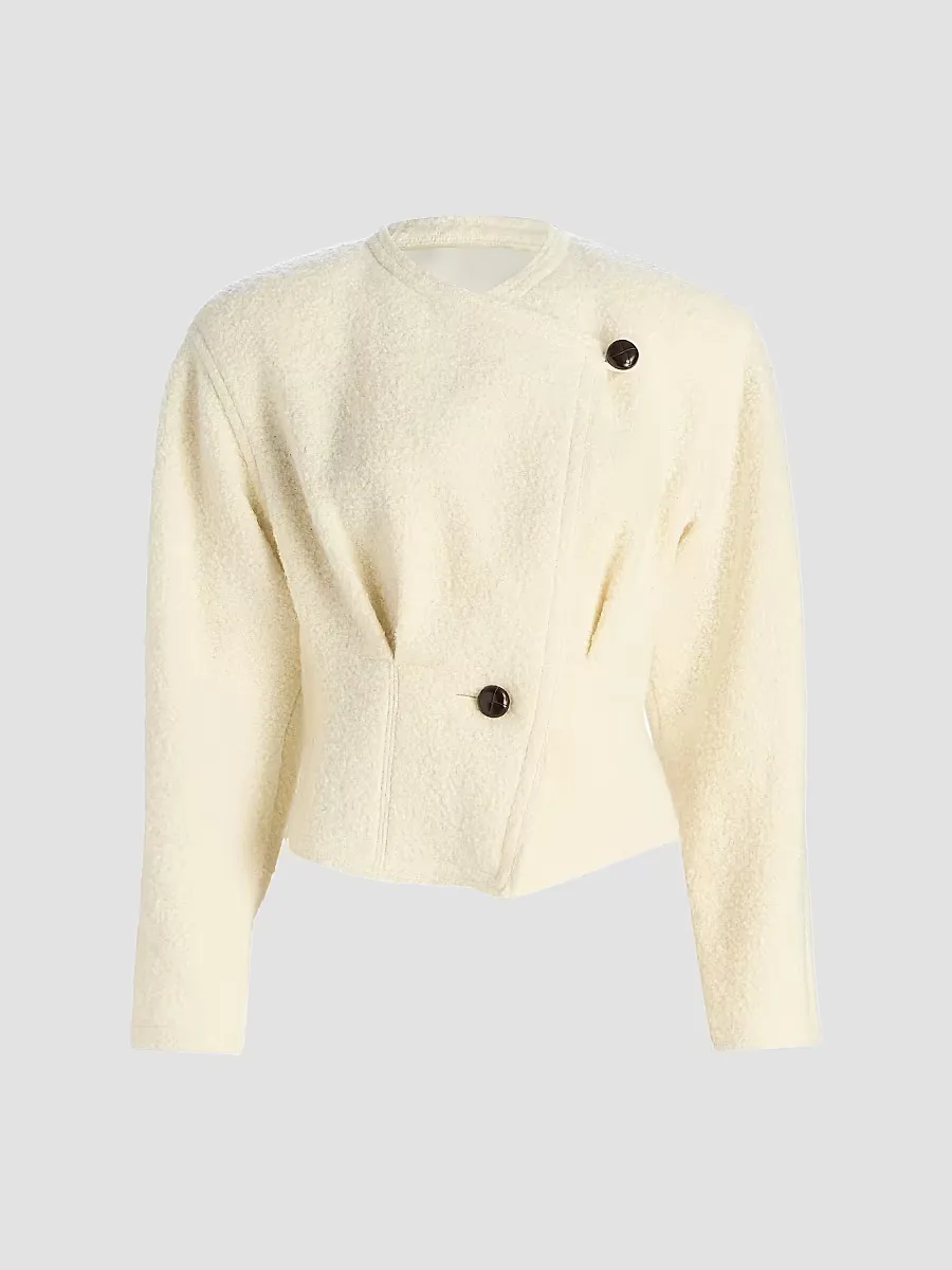 Suna Wool-Blend Asymmetric Jacket by Isabel Marant