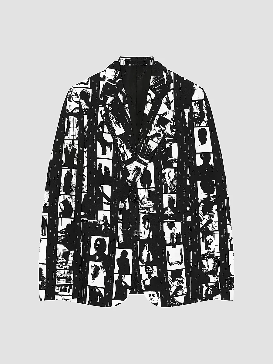 Fitted Jacket in Cotton with Photographic Negative by GIVENCHY