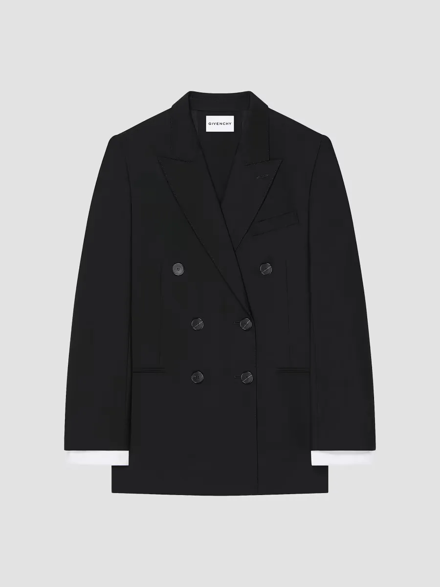 Double-Breasted Slashed Jacket in Wool and Mohair by GIVENCHY