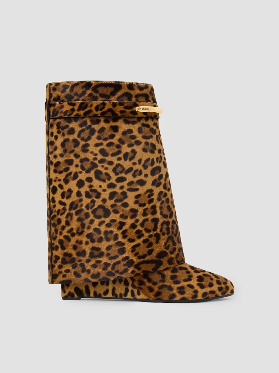Shark Pinch Ankle Boots in Leopard Pony-Effect Leather by GIVENCHY