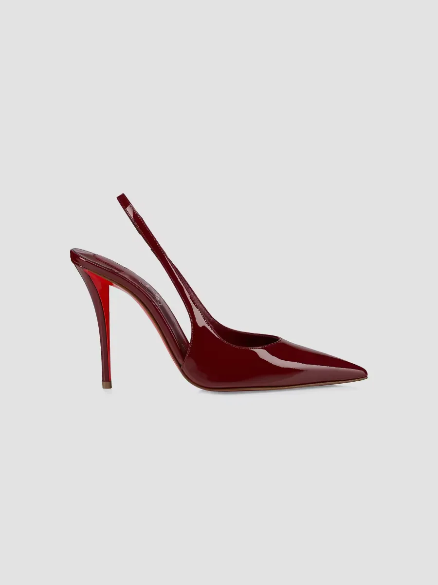 Miss Z Patent Leather 100MM Sling Back Pumps