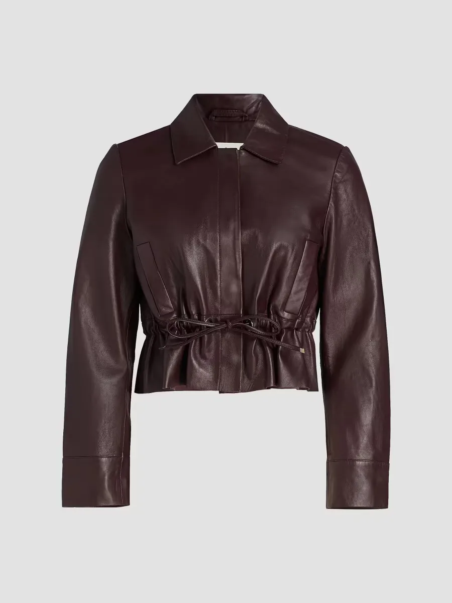 Manita Leather Crop Jacket by ba & sh