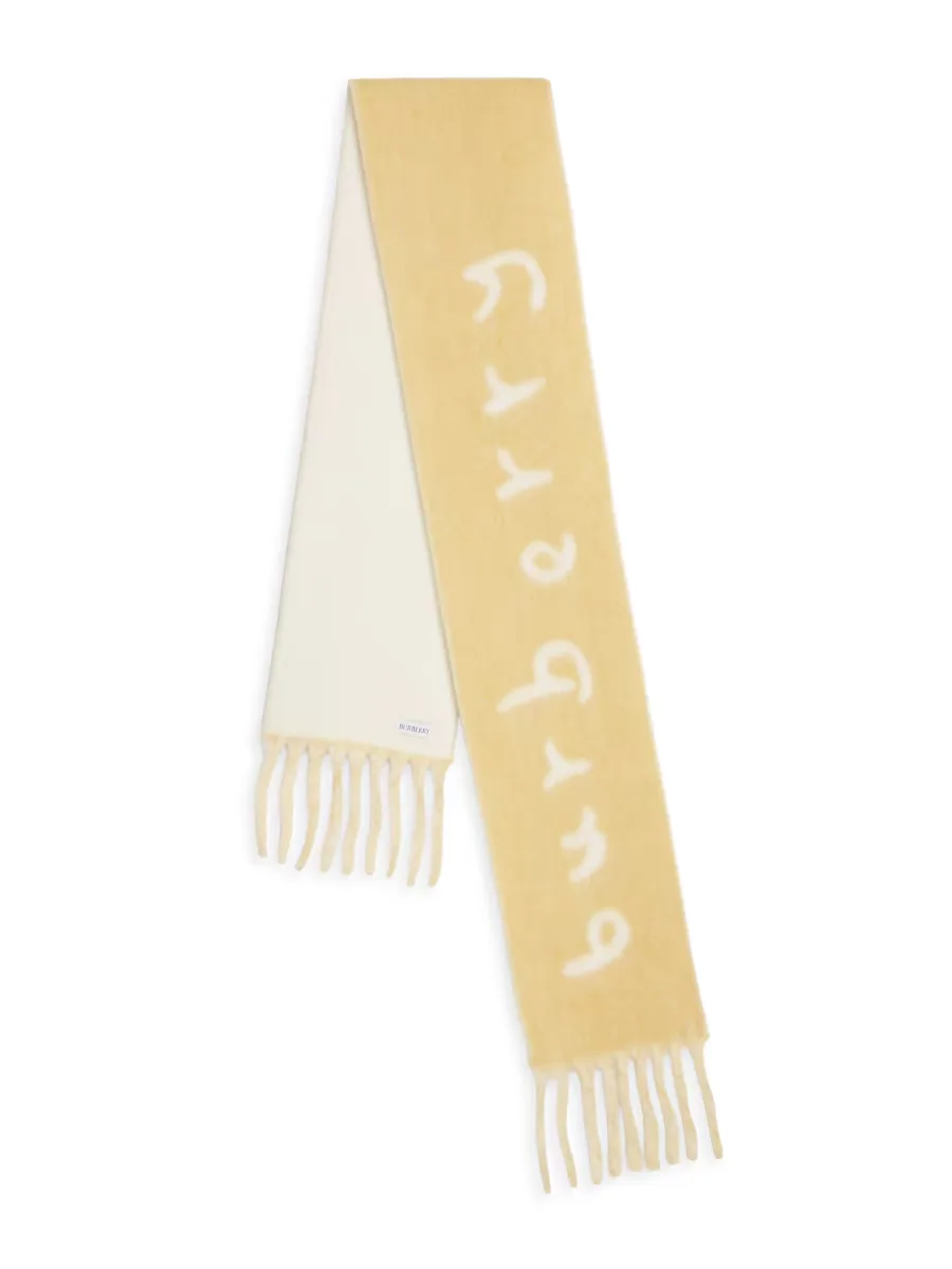 Reversible Logo Jacquard Alpaca-Blend Scarf by Burberry