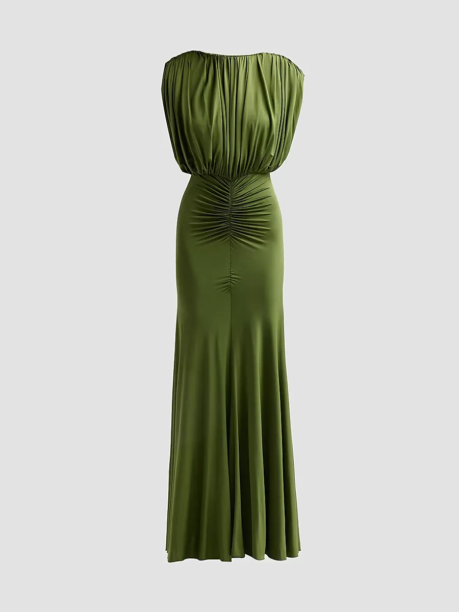 Gathered Jersey Maxi Dress by Self Portrait