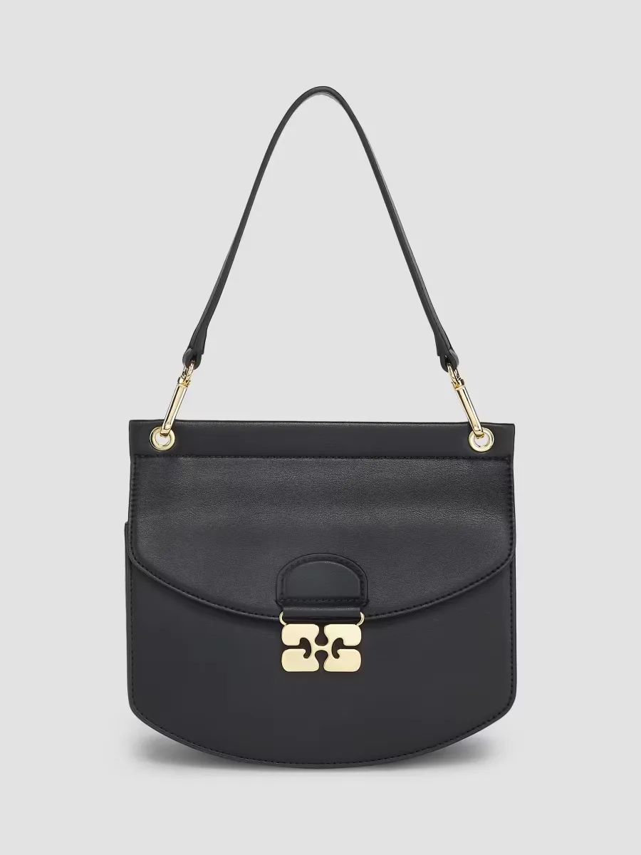 Apo-G Leather Shoulder Bag by GANNI