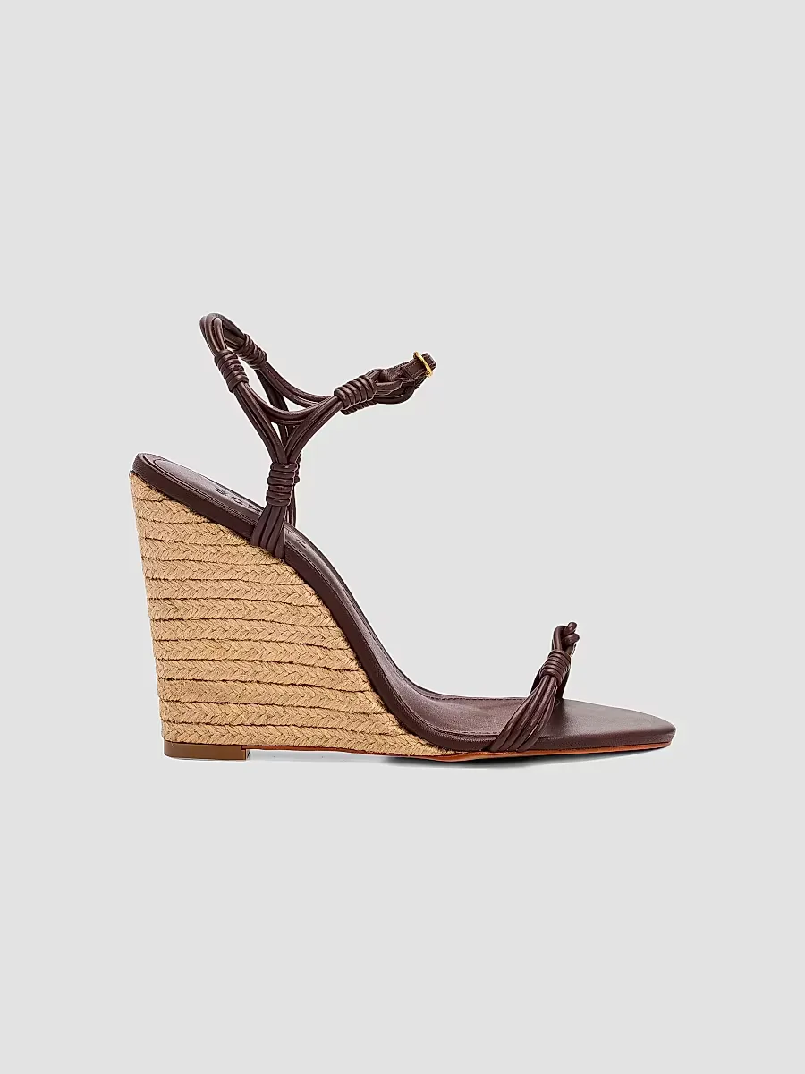 Nara 110MM Leather Espadrille Wedge Sandal by SCHUTZ