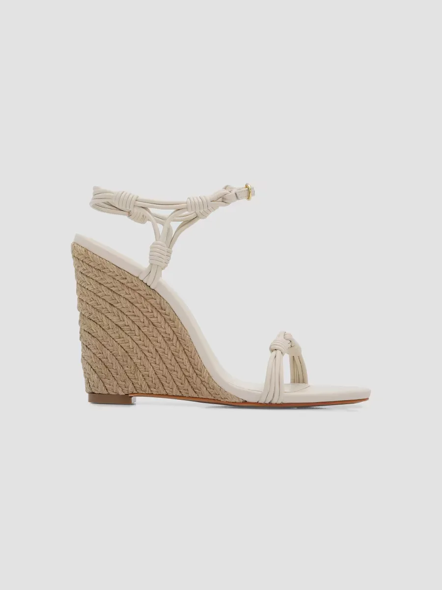 Nara 100MM Leather Wedge Sandals by SCHUTZ