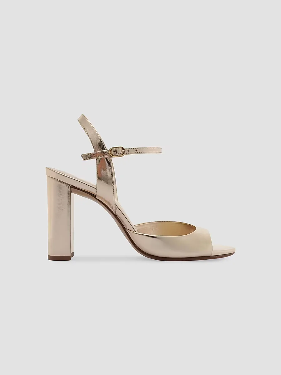 Amy 90MM Metallic Leather Sandals