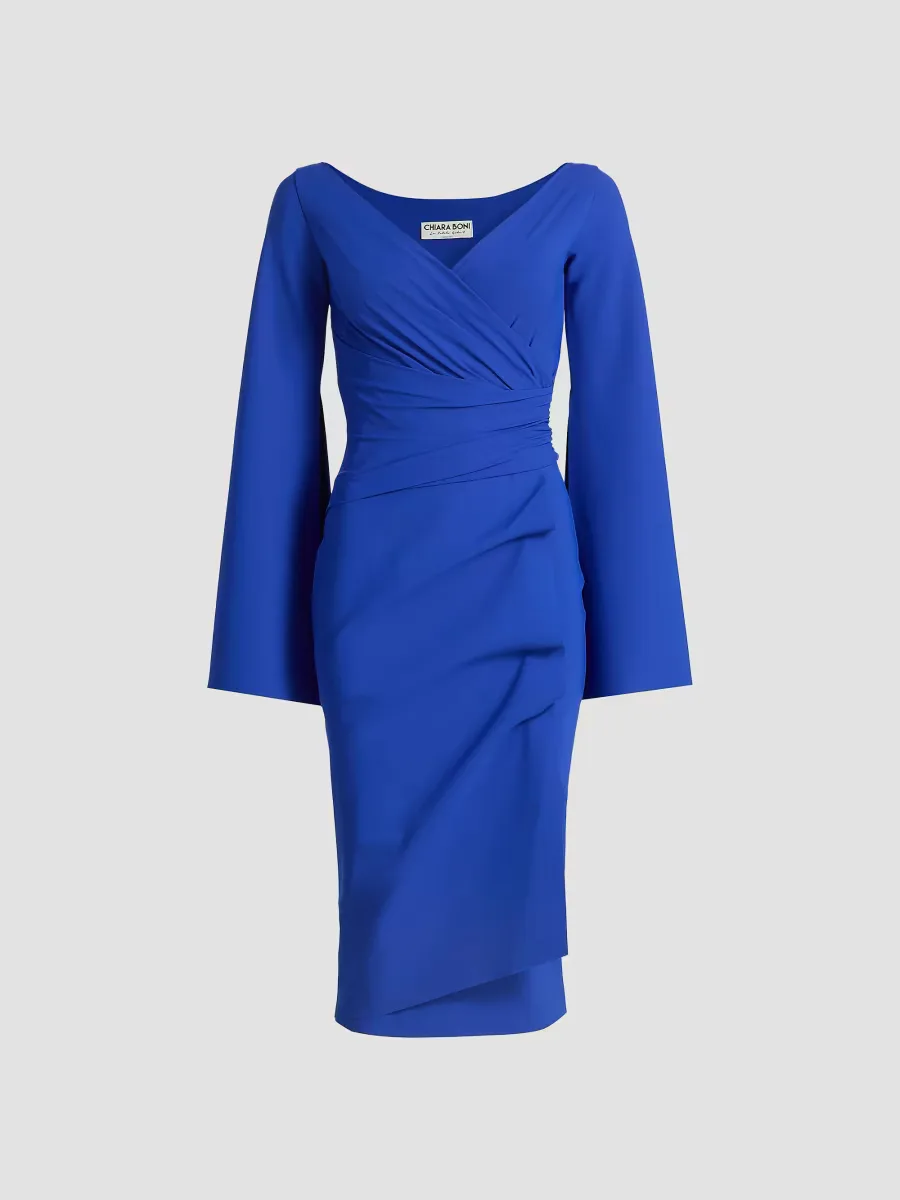 Isoshi Cape Sleeve Cocktail Dress by Chiara Boni La Petite Robe