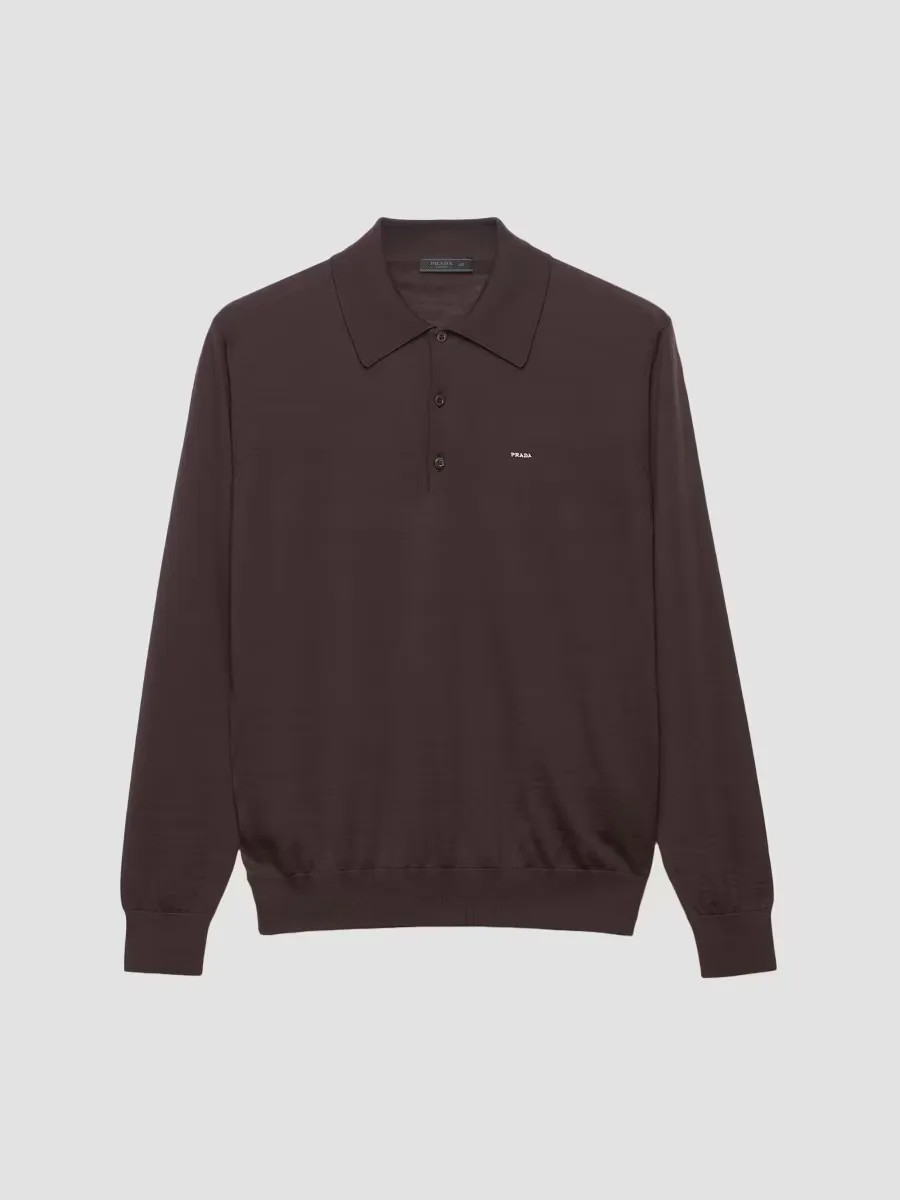Worsted Wool Polo Shirt by Prada