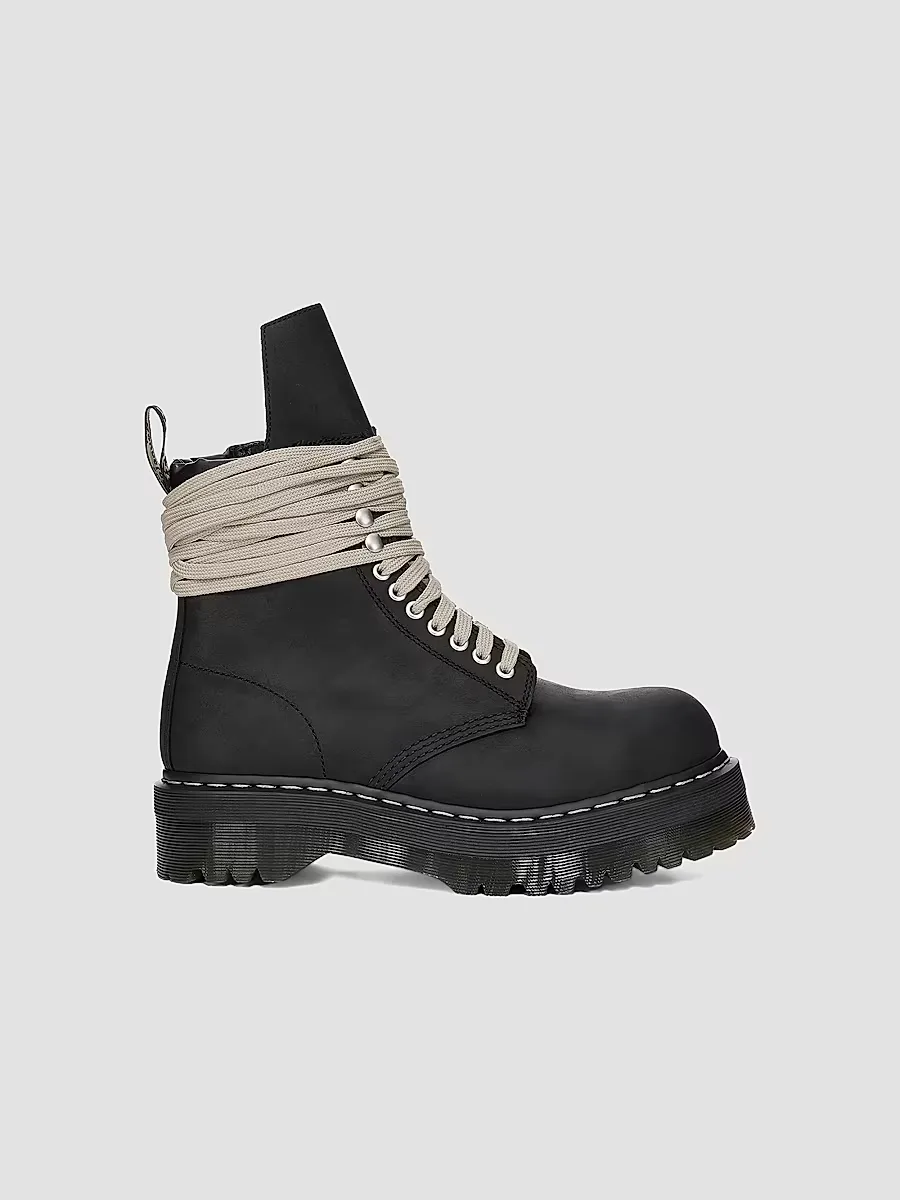 Dr. Martens x Rick Owens Quad-Sole Steel-Toe Leather Boots by Rick Owens