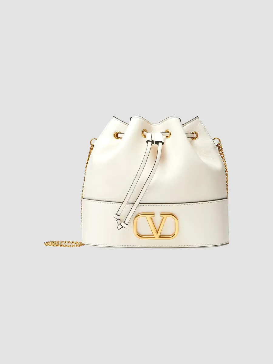 Mini Bucket Bag in Nappa with Vlogo Signature Chain by Valentino