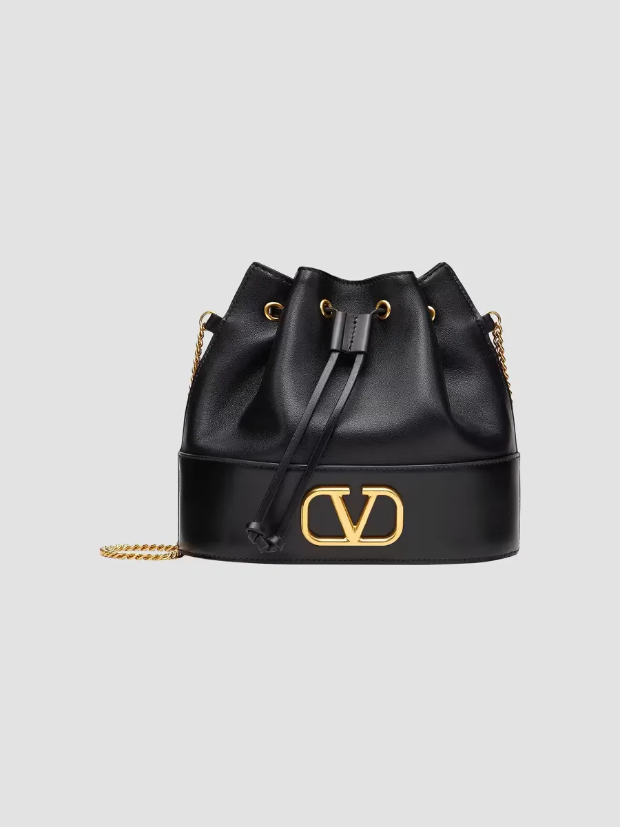 Mini Bucket Bag in Nappa with Vlogo Signature Chain