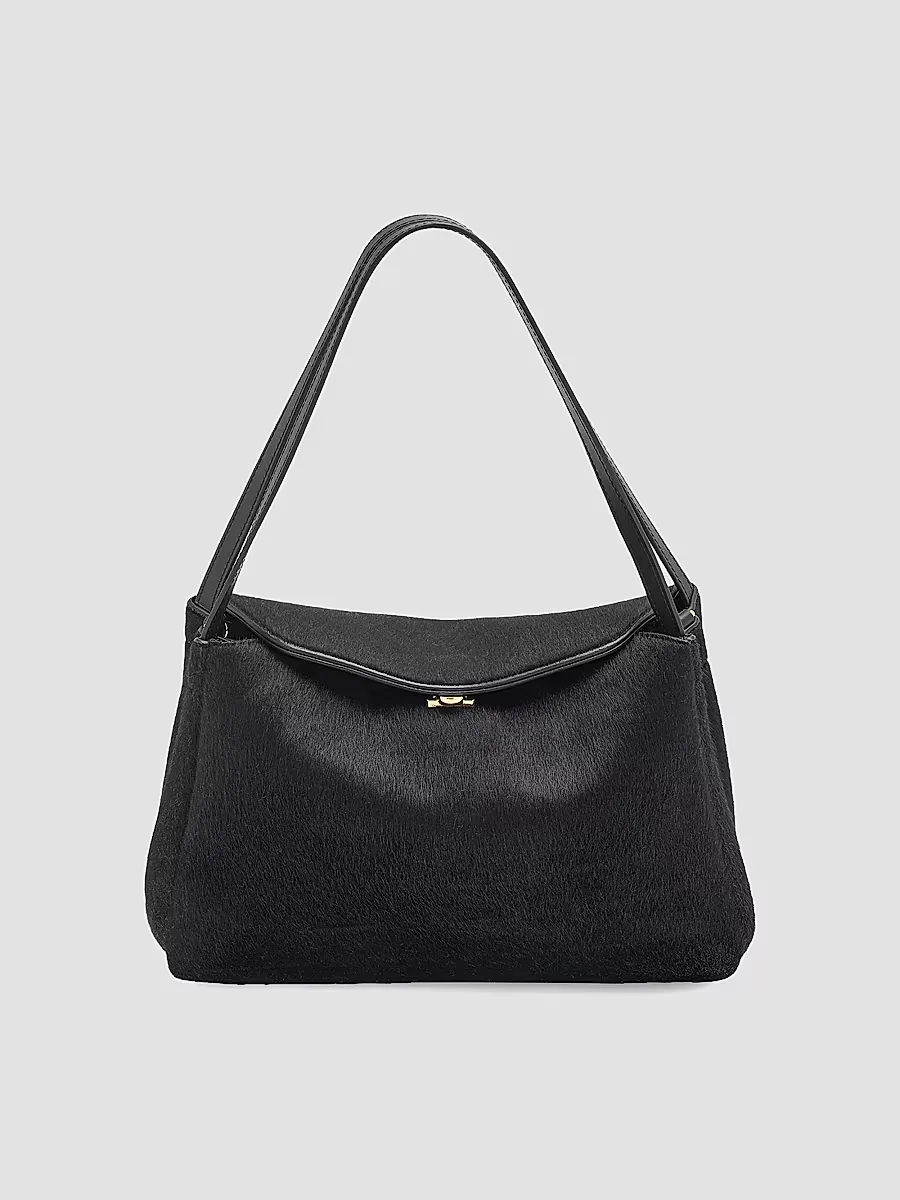 Eudora Faux Pony Hair Shoulder Bag