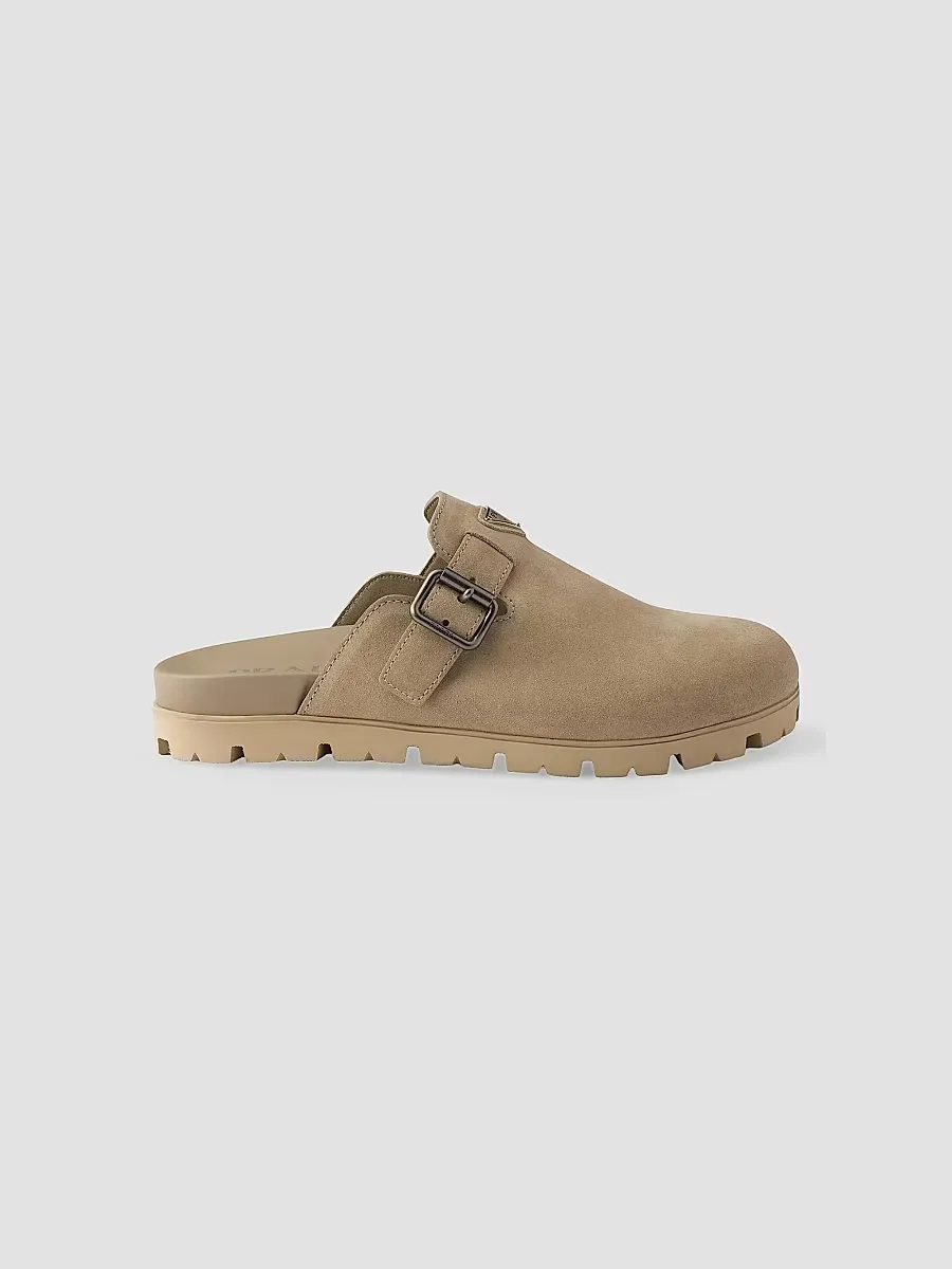 Suede Mules by Prada