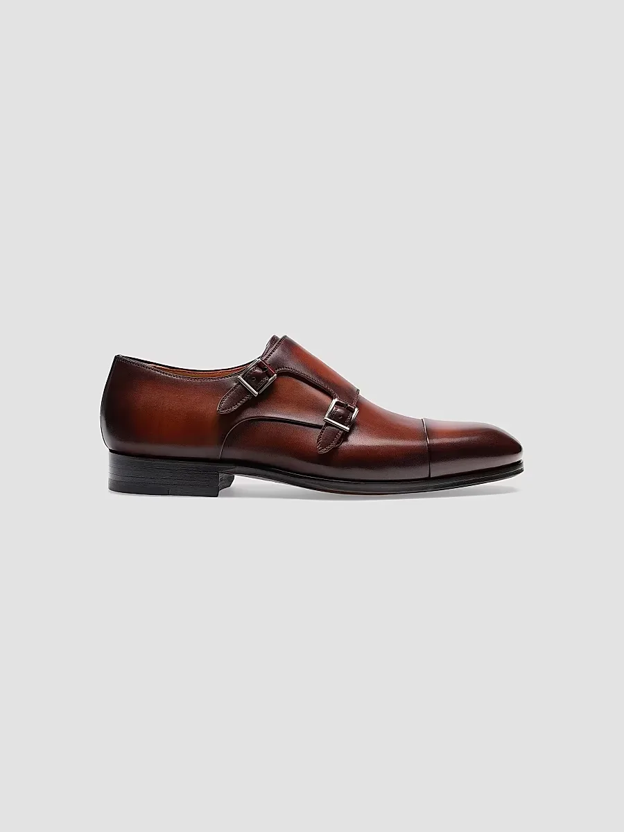 Tinos Double-Buckle Leather Loafers by Magnanni